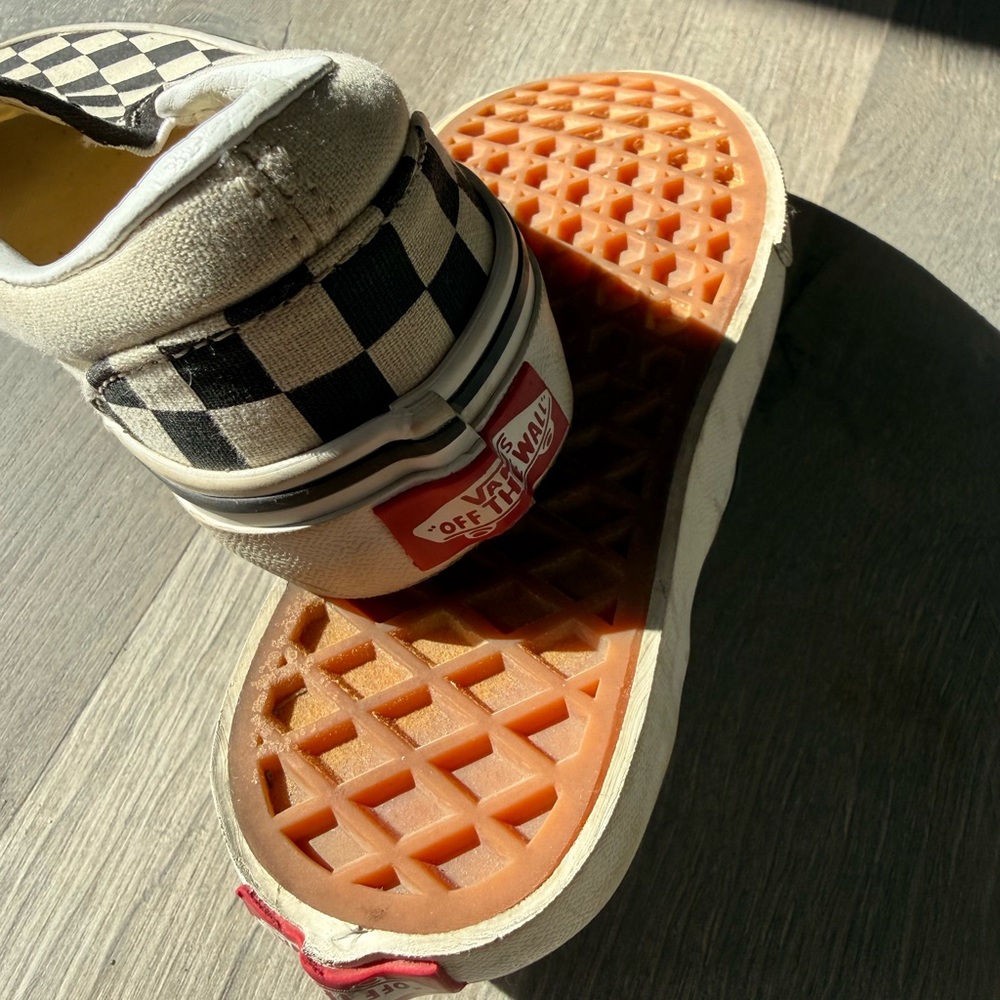 Vans Black and White Checkerboard Slip-Ons - Picture 5 of 6